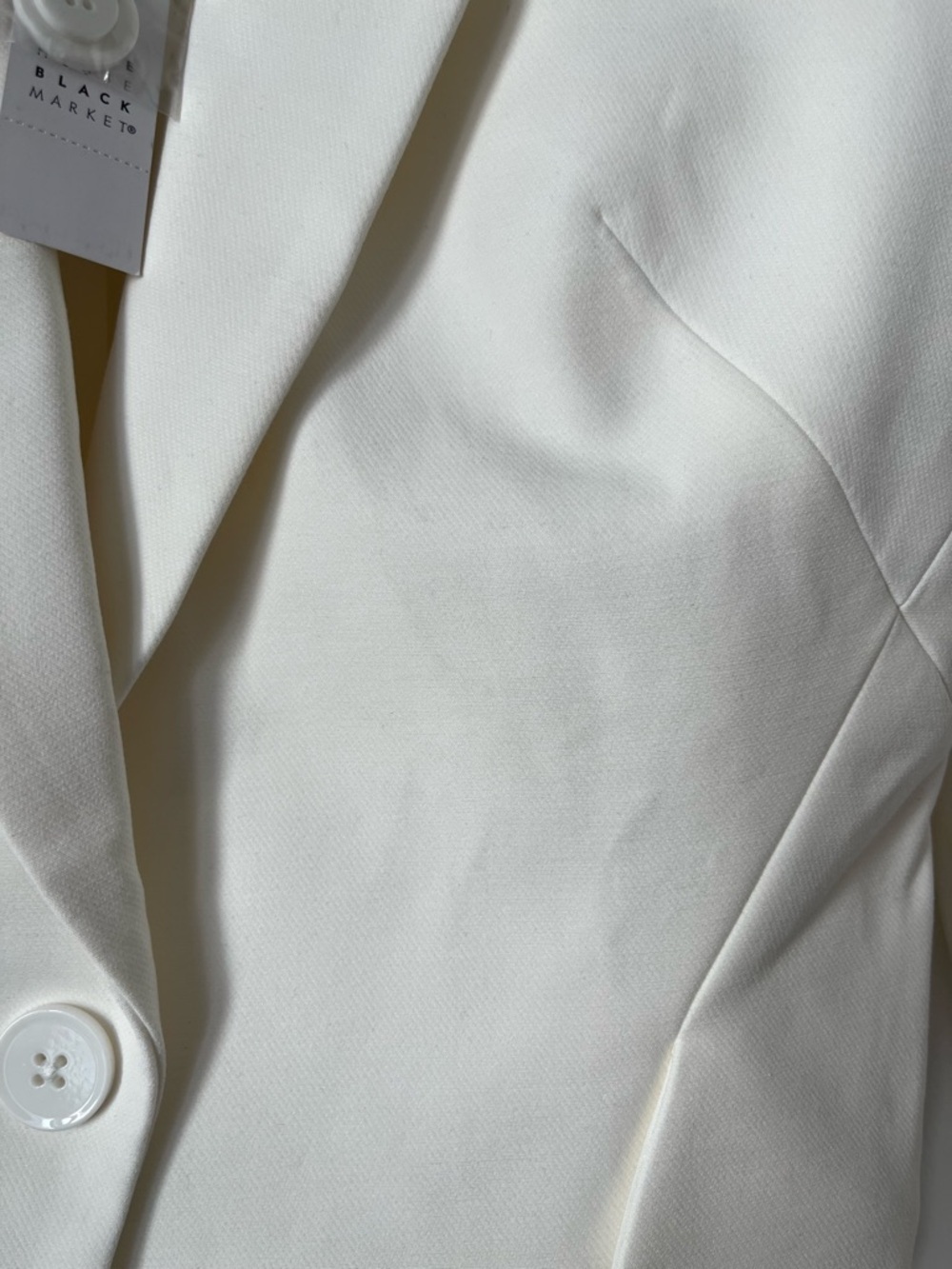 WHBM white Classic Single-Breasted Suiting Blazer size 4 - Picture 6 of 7